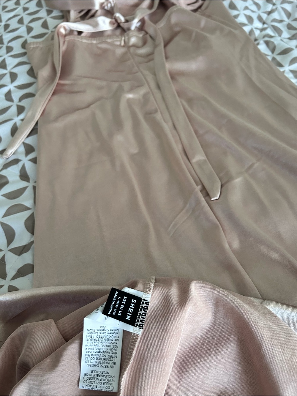 SHEIN Blush Satin Slip Dress - Picture 5 of 6